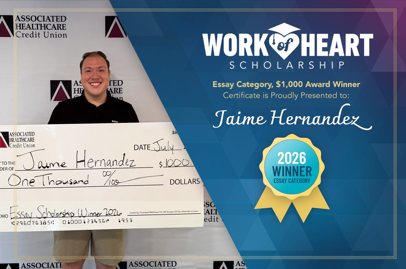 Scholarship Winner - Jaime Hernandez