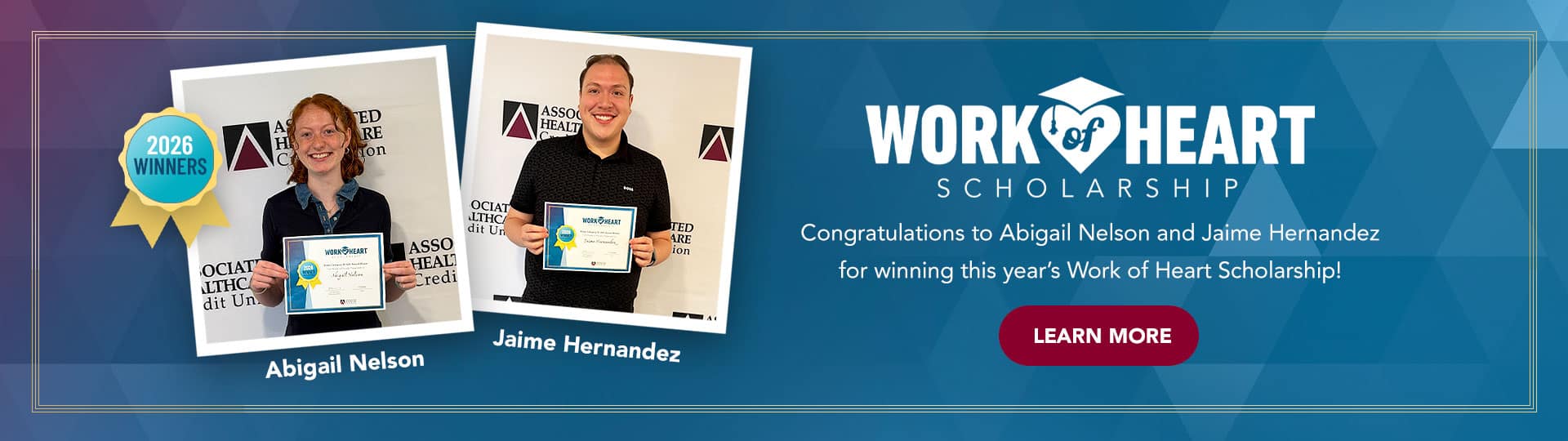 2026 Work of Heart Scholarship Winners 2026 Work of Heart Scholarship Winners